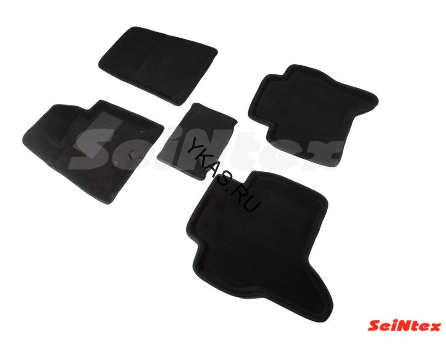 Коврики  Mitsubishi Pagero IV c 2006г.  /компл.5шт./осн.резин./ 3D