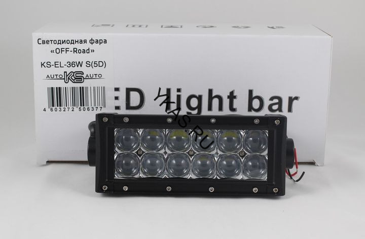 Фара Off Road   SOLAR  дальный свет  12SMD, 36W, ЛИНЗА 5D 2520LM, 6000K  (195х85х75мм)  12V