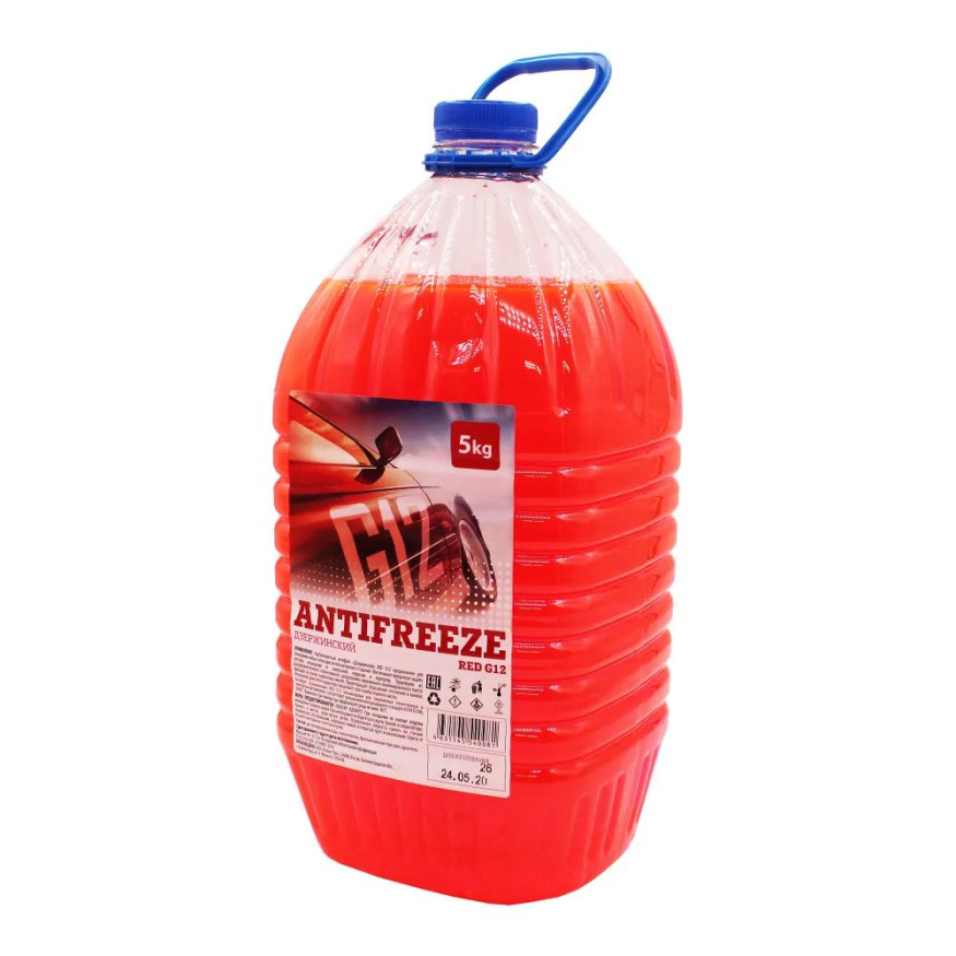 Антифриз  "Дзержинский ГОСТ"  G12  (красный) 5 кг  (ПЭТ мягкая упаковка)