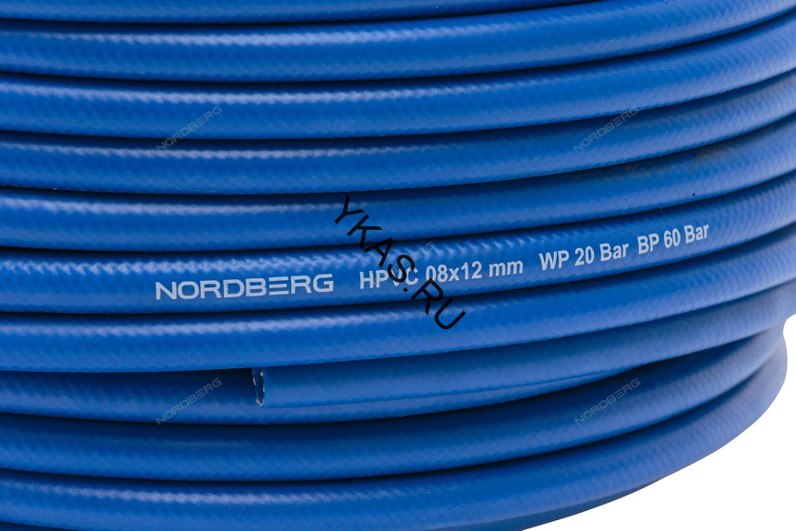 Шланг воздушный гибридный NORDBERG H0812HPVC (8х12 мм, 1 м)