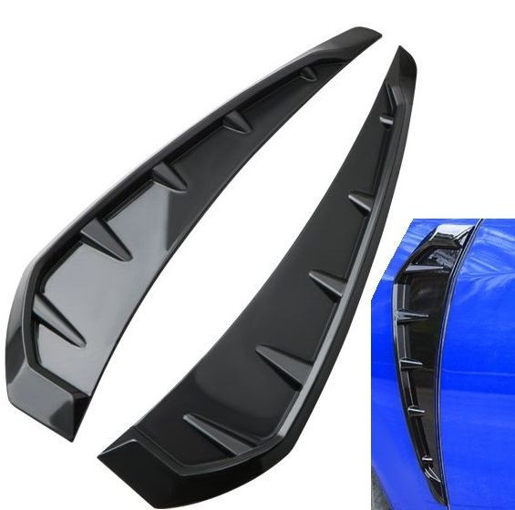 Накладки на кузов "жабры акулы" 35х9см. (2шт.)  черный