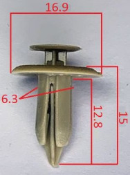 Клипсы  В=15 / Ш=16,9 мм.  (цена за упак. 10шт.)