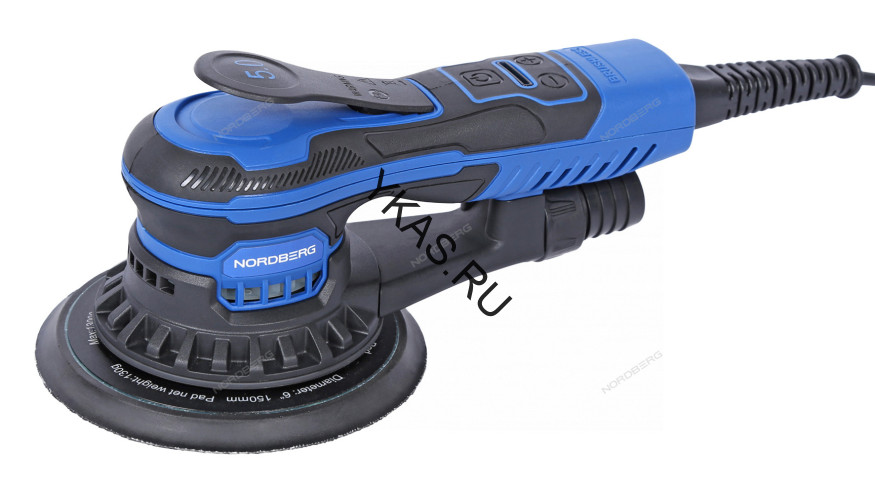 Эксцентриковая шлифмашина NORDBERG NE455 (ход 5 мм, диск 150 мм, 4000-10000 об/мин)