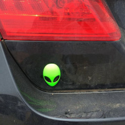 Наклейка 3D   Инопланетянин Зеленый