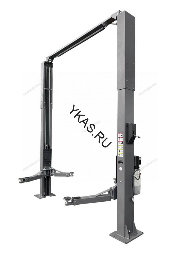 Двухстоечный подъемник Nordberg N4124H1-4T с верхней синхронизацией (4,1 м, подхваты 3+2)