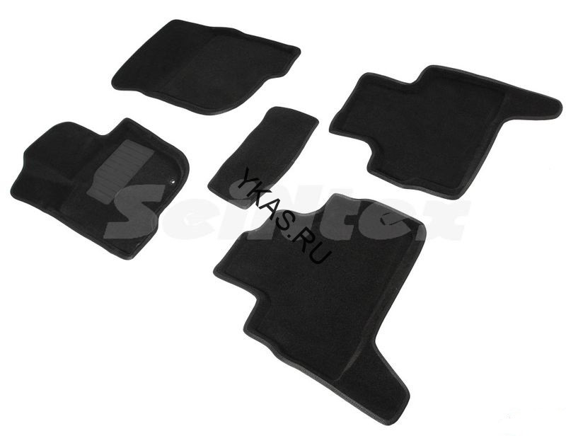 Коврики  Mitsubishi Pajero Sport III 2015г- / компл.5шт./осн.резин./ 3D