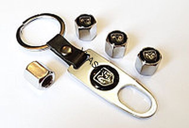 Брелок-ключ + колпачок на ниппель 4 шт CHERY  (черный)