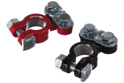 Клеммы аккумулятора Carlife (маркировка полярности) свинцов. сплав 2шт.