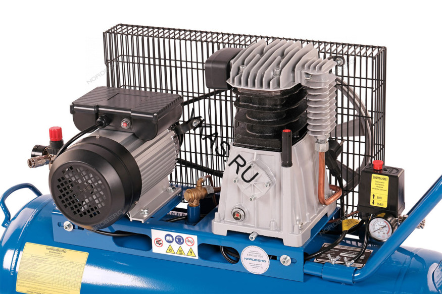 Компрессор поршневой с ременным приводом NORDBERG NCE100/480 (220В)