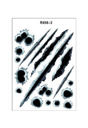 Наклейка  Пулевое отверстие №3  R458-3  21x30см