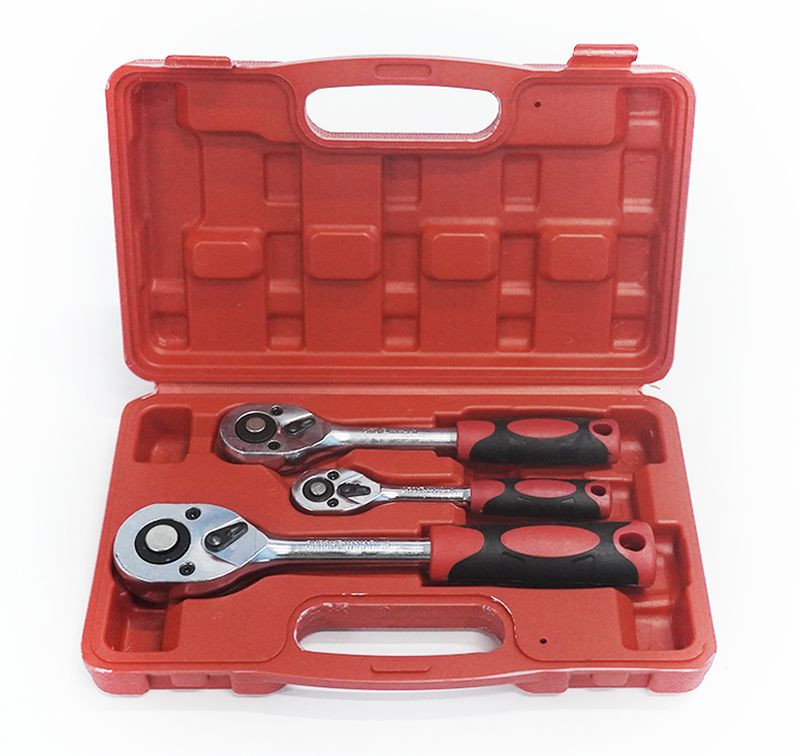 DC Набор трещеток 1/2" &amp; 3/8" &amp; 1/4",  3 предмета в кейсе