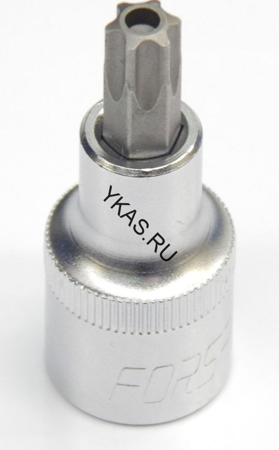 FORSAGE. Торц. головка бита с вставкой  1/2" TORX T70H  L55mm с отверстием