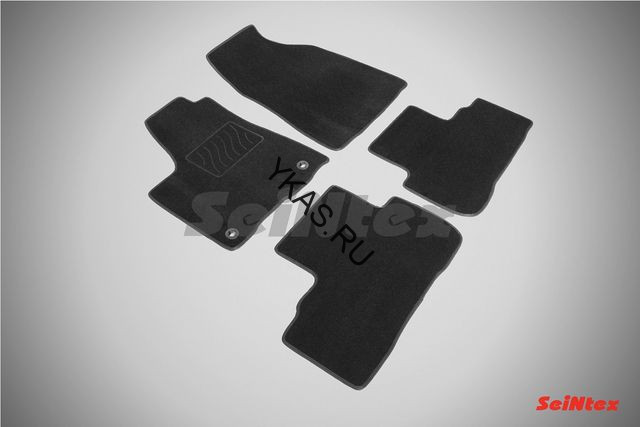 Коврики текстильн. Toyota Highlander II 2007-2014г.  /компл.4шт./осн.резин./ LUX