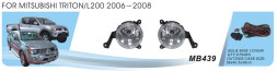 Фары доп.модель Mitsubishi Triton/L200 2006-08/MB-439W/эл.проводка