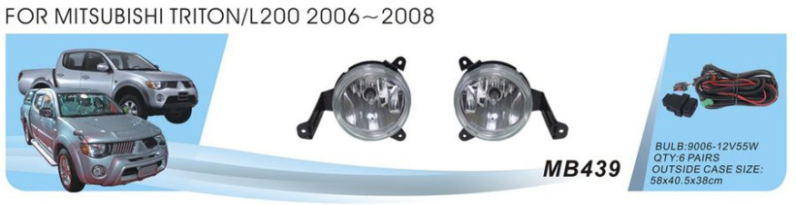 Фары доп.модель Mitsubishi Triton/L200 2006-08/MB-439W/эл.проводка