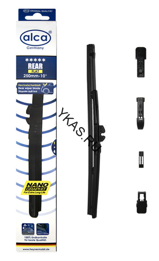 Дворник с/о 10"/250 mm REAR FLAT (задняя)  ALCA