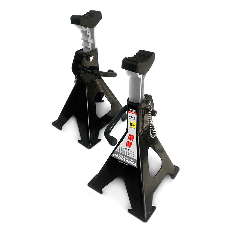 Стойка-поддомкратник на  2 тонны усилен. AVS (2шт) (h min 270мм, h max 420мм)
