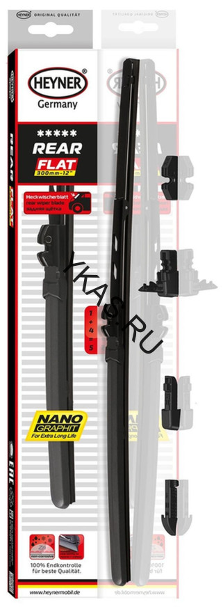 Дворник с/о 10"/250 mm REAR FLAT HYBRID  (задняя)  HEYNER