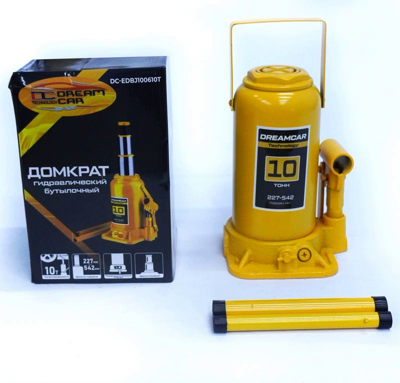Домкрат гидравл. телескоп 10т. 2х-штоковый  подъем 227-542мм  "DC"
