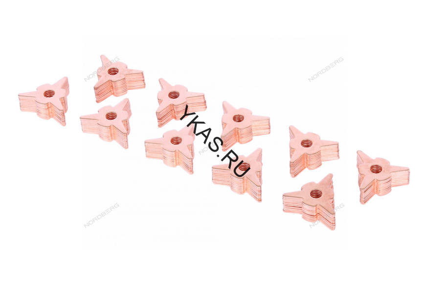 Шайбы треугольные омеднённые для споттера (100 шт.)