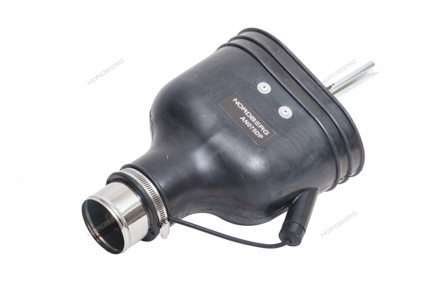 Насадка резиновая овальная с внутренней фиксацией на шланг NORDBERG AN075DP (D=75 мм) 