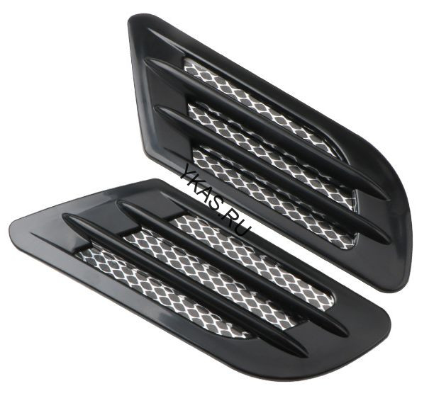 Накладки на кузов (муляжи воздухозаборника) "Carlife", черный (2 шт)