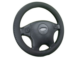 Оплетка на руль CF BRAID - М, Чёрный/Чёрный (экокожа/плетение)