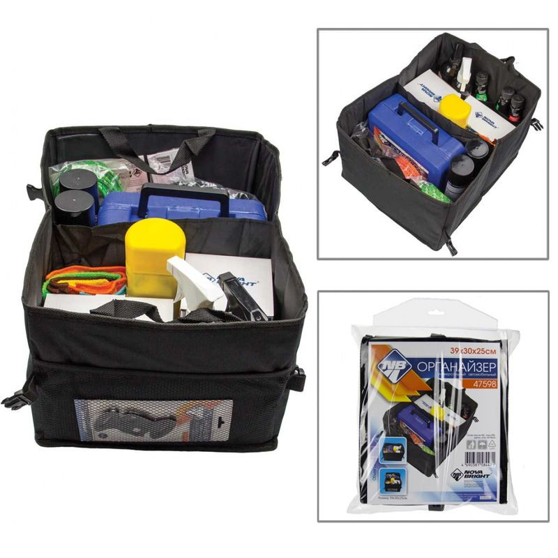 Органайзер в багажник универс. \"Nova Bright\" черный (39х30х25см)