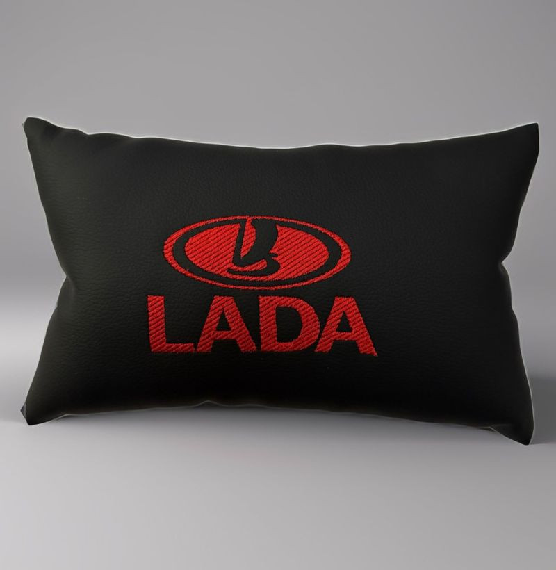 Подголовник-подушка с маркой авто  LADA  (комплект 2шт)