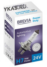 Автолампа BREVIA  24V  H7  70W PX26d Power Duty CP (карт.1шт)