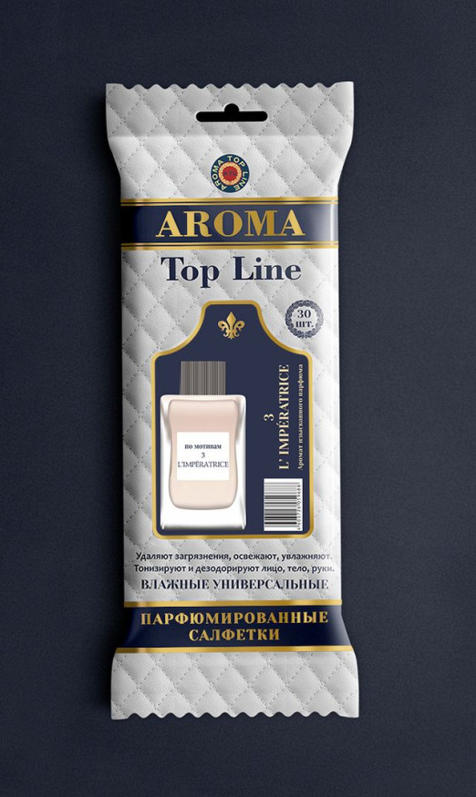 Парфюмированные салфетки  большие  AROMA Top Line   L`Imperatrice  (упак.30шт)