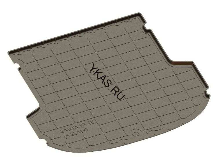 Коврик багажн.  Hyundai Santa Fe (5 мест)  (18-24г)   (РЕЗИНА)