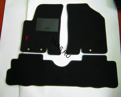 Коврики текстильн. KIA Soul /задн.цельн./осн.резин.