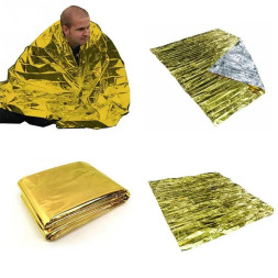 Термоодеяло ДЛЯ АПТЕЧЕК "СЛЕДОПЫТ" двухстороннее 160х210 см, серебро/золото