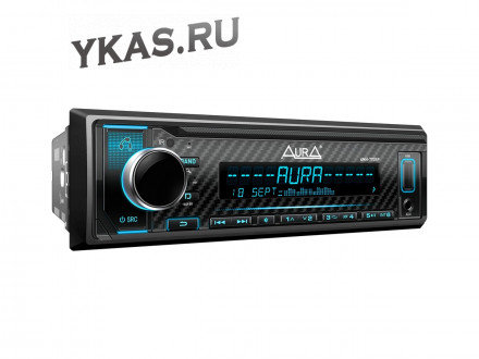 Автомагн.  AURA AMH-77DSP Black/Blue USB/SD ресивер , 4х51 Вт