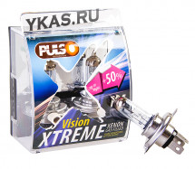 Лампа PULSO  12V  H4  P43T  60/55w  +50% X-treme Vision  (к-т 2шт)