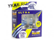 Лампа МАЯК 12V    H7   55W  Ultra  PX26d White Vision+150% (к-т.2шт)