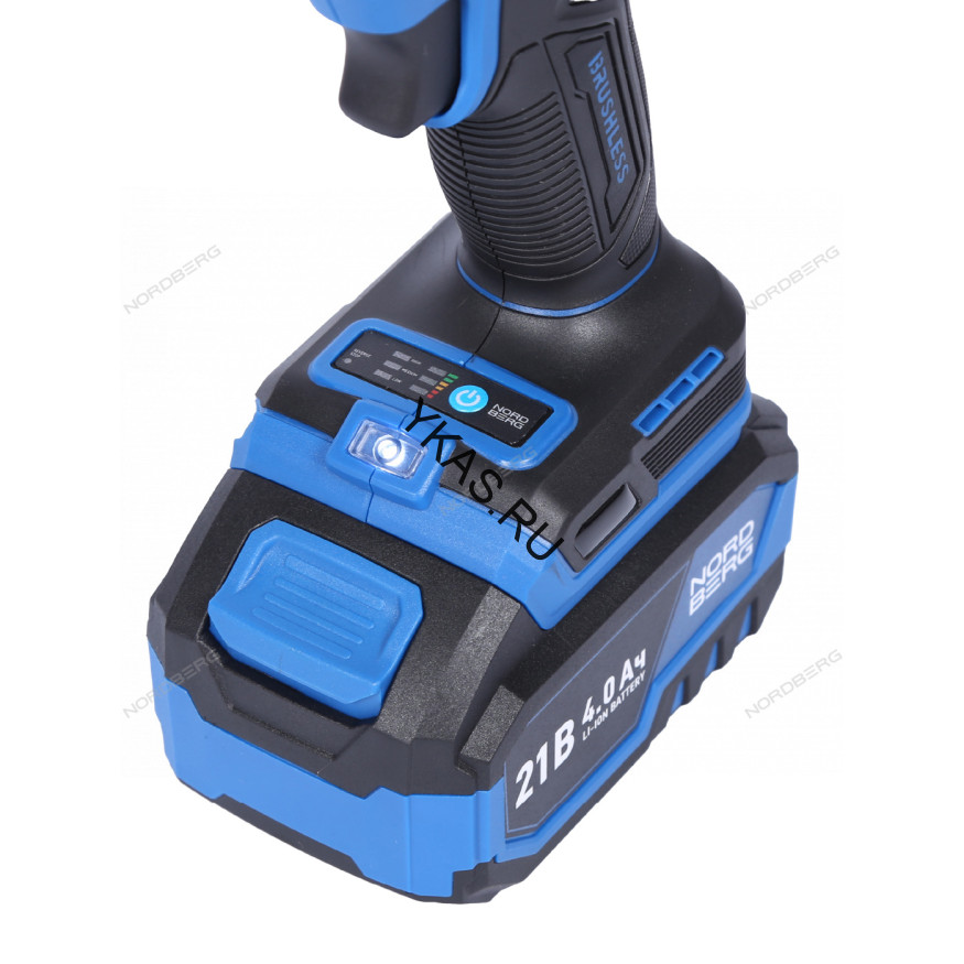 Аккумуляторный гайковерт NORDBERG NE805K (1/2", 21В, 1000Нм)