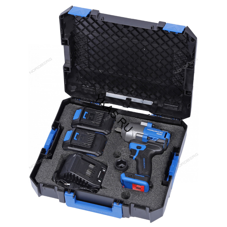 Аккумуляторный гайковерт NORDBERG NE805K (1/2", 21В, 1000Нм)