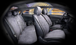 Комплект Накидок  «CAPRI PRO PLUS»  Серый/Серый/Св.Серый  (иск.замша)