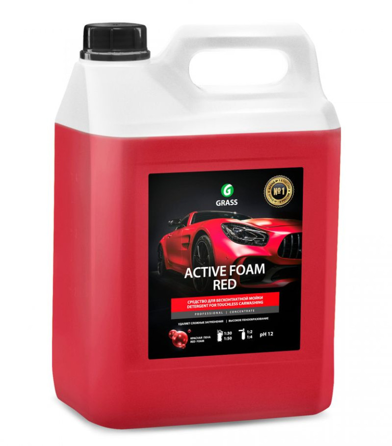 GRASS  Шампунь для Б/К мойки Active Foam Red 5,8кг  обильная пена,  (200-330 г/л)