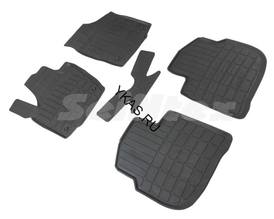 Коврики резиновые   Skoda Rapid с 2013г.-  БОРТ (стандарт)