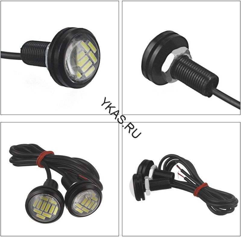 Ходовые огни  SOLAR 1 LED  23*32*23мм  линза , металл, врезные, 2шт черный