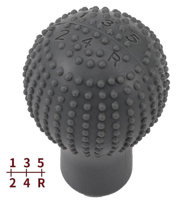 Чехол ручки КПП  силикон  Черный №2 (круглая)