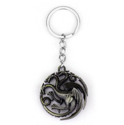 Брелок Дракон 3х головый (1 кольцо) Бронза (блистер)