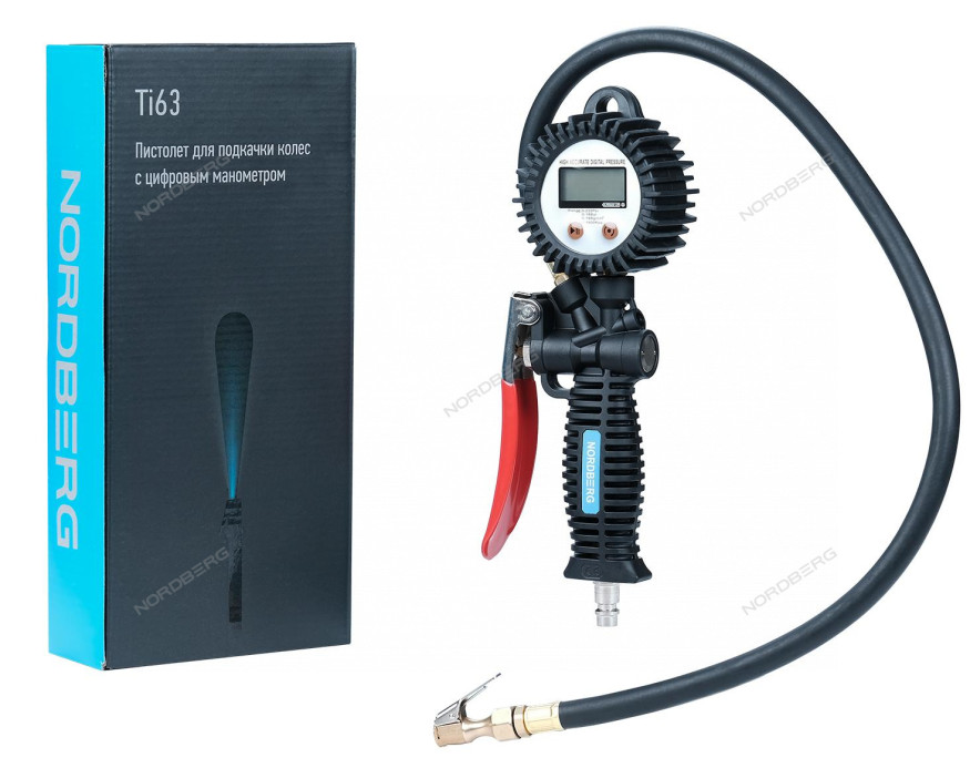 Пистолет для подкачки колес NORDBERG Ti63 с цифровым манометром