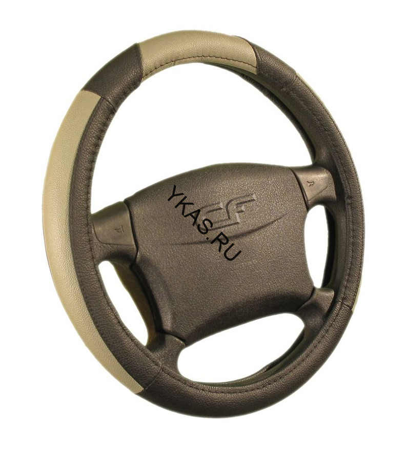 Оплетка на руль   CF  BUFFALO - М, Чёрный/Серый