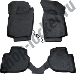 Коврики резиновые   Skoda Rapid с 2013г.-/ Seat Toledo с 2012г  тэп.