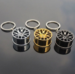 Брелок  "Диск автомобильный" карабин (1 кольцо)  Золото