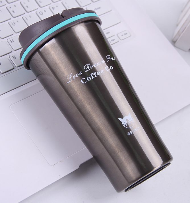 Термос-кружка 500мл. (нержавейка) коричневый